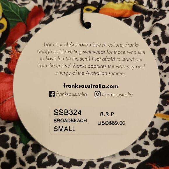 Franks Broadbeach shorts mid length size S NWT - Picture 5 of 5